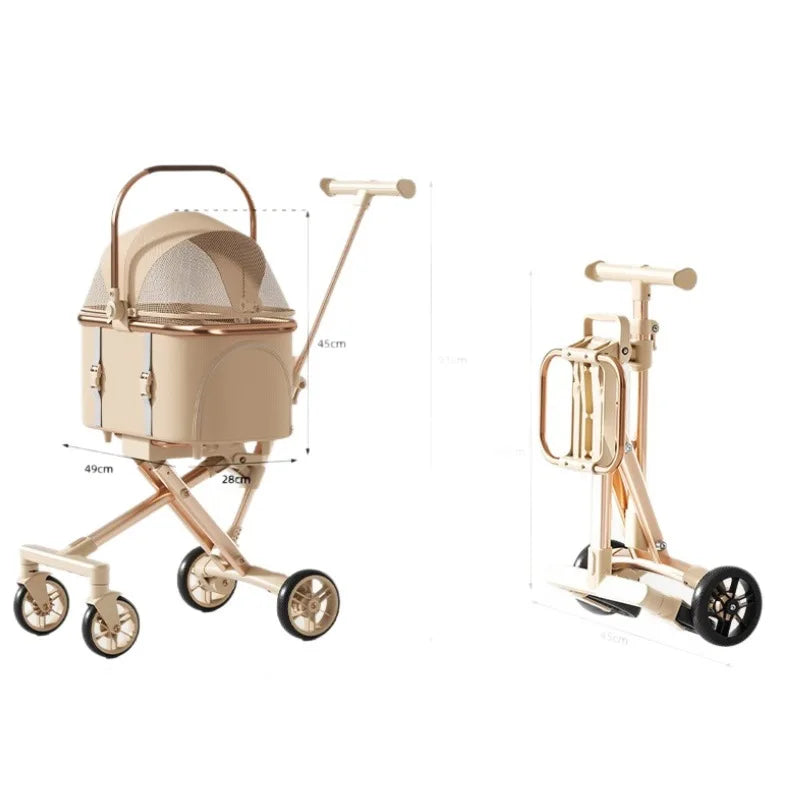 Pack-Paws 3-in-1 Detachable Luxury Pet Stroller