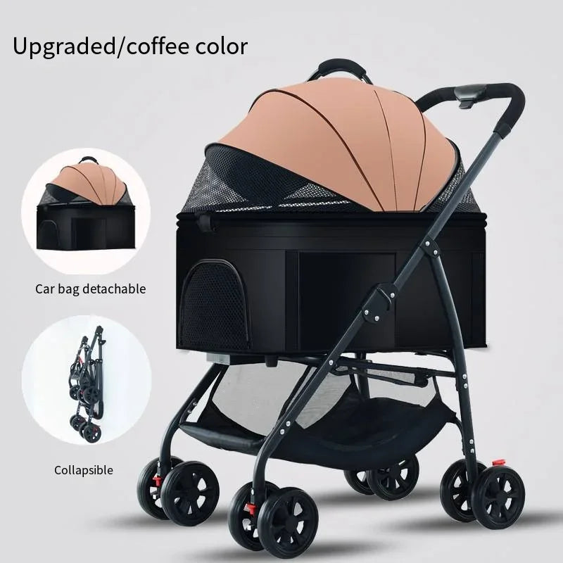 Pack-Paws 3-in-1 Compact Dog Car Stroller