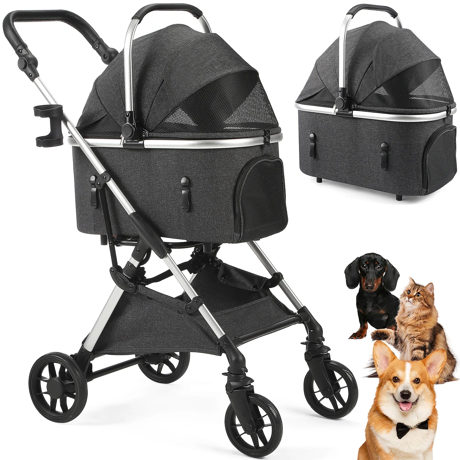 Pack-Paws Four-Wheel Heavy Duty Dog Wagon