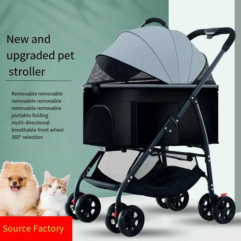 Pack-Paws 3-in-1 Compact Dog Car Stroller