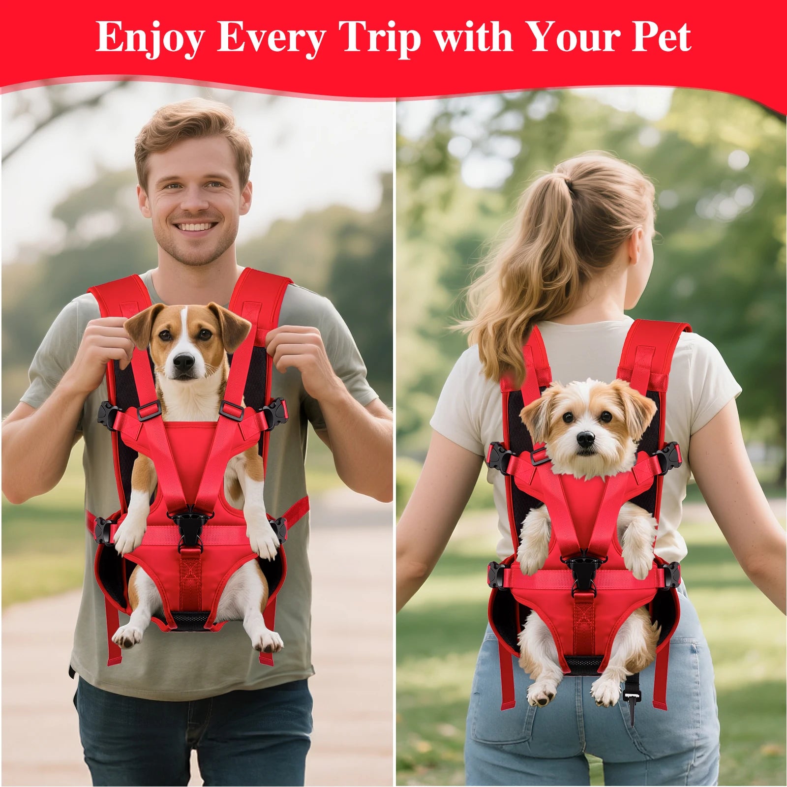 Pack-Paws Adjustable Dog Chest Harness Pack