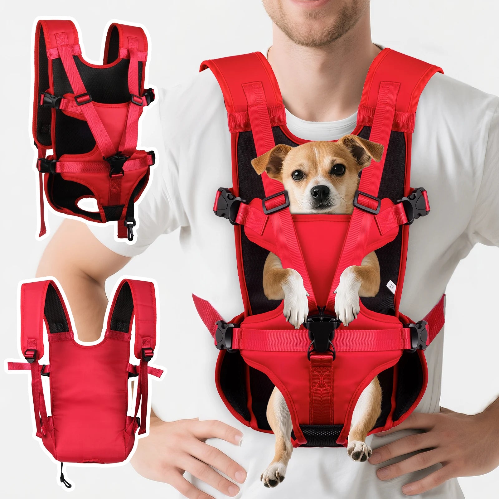 Pack-Paws Adjustable Dog Chest Harness Pack