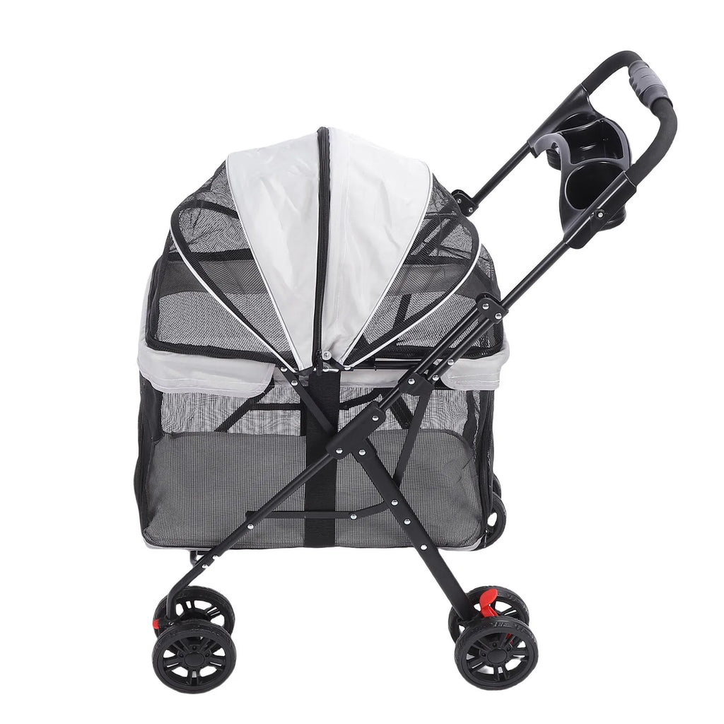 Pack-Paws Four-Wheel One-Click Folding Dog Wagon