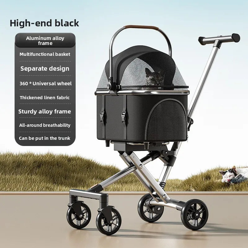 Pack-Paws 3-in-1 Detachable Luxury Pet Stroller