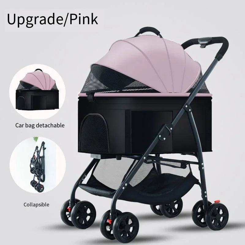 Pack-Paws 3-in-1 Compact Dog Car Stroller