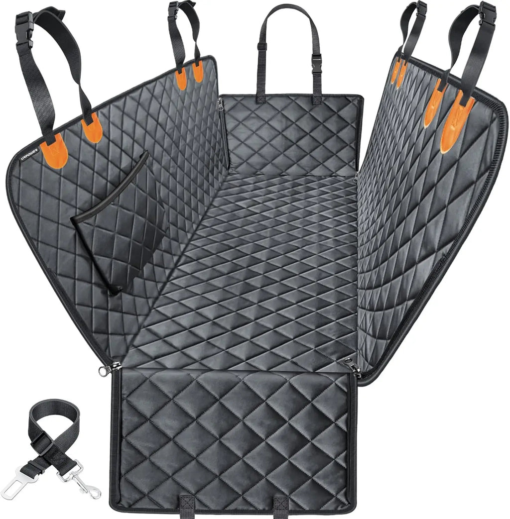 Pack-Paws Scratchproof Pet Seat Cover with Seatbelt