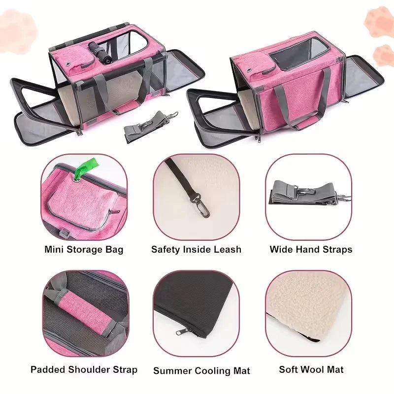 Pack-Paws Durable Soft-Sided Cat Carrier Backpack
