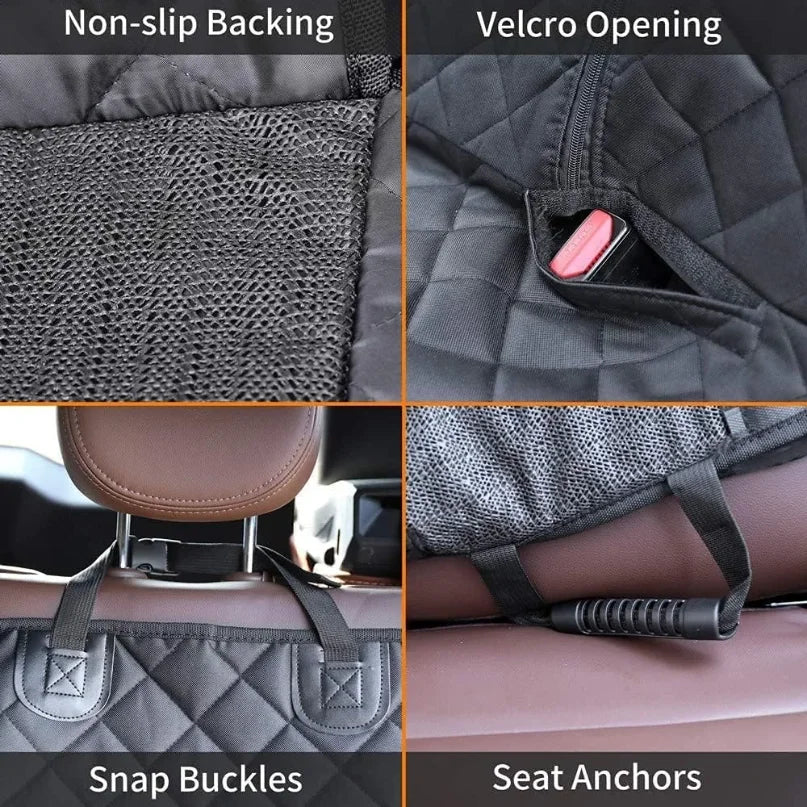 Pack-Paws Non-Slip Dog Car Cushion with Leash