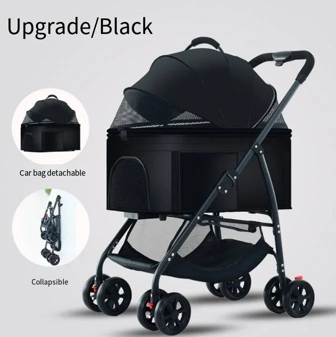 Pack-Paws 3-in-1 Compact Dog Car Stroller