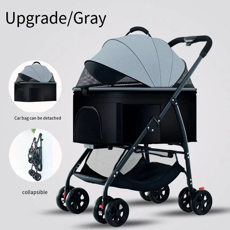 Pack-Paws 3-in-1 Compact Dog Car Stroller