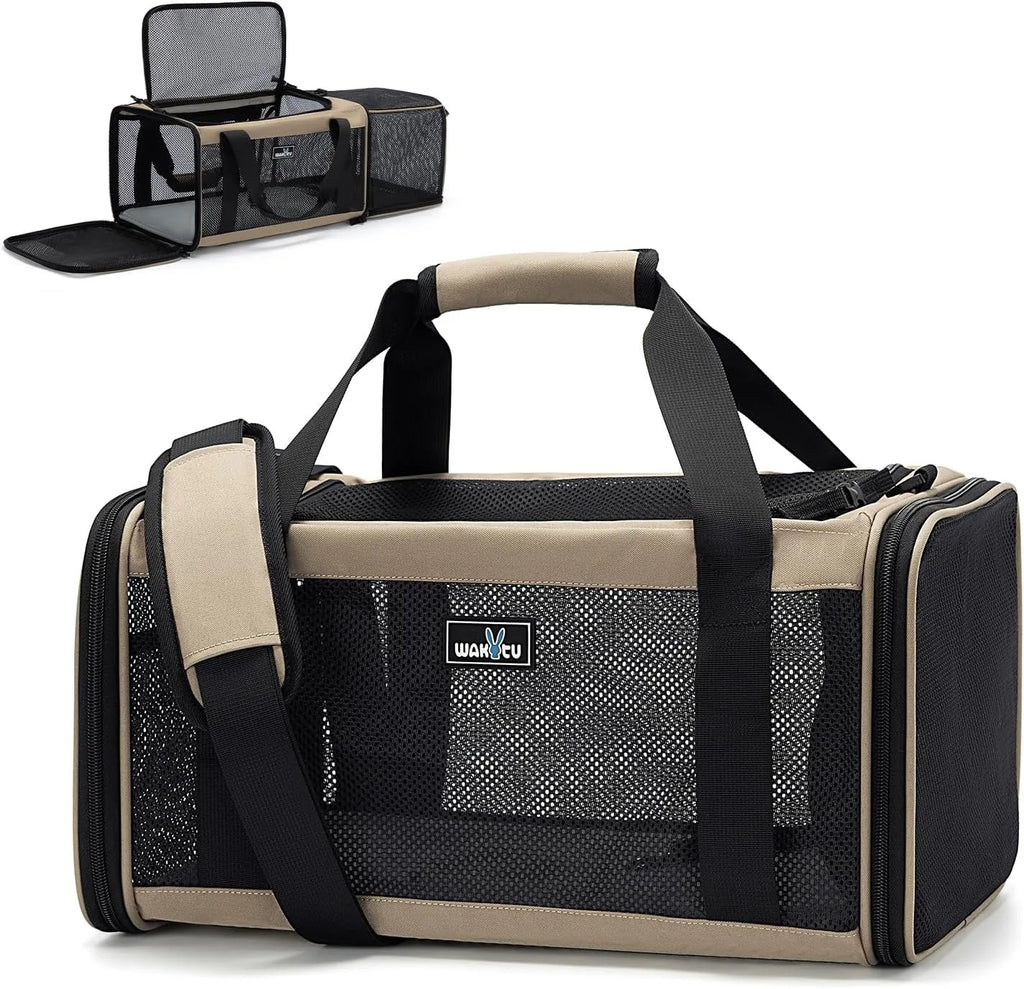 Pack-Paws Expandable 600D Oxford Pet Carrier