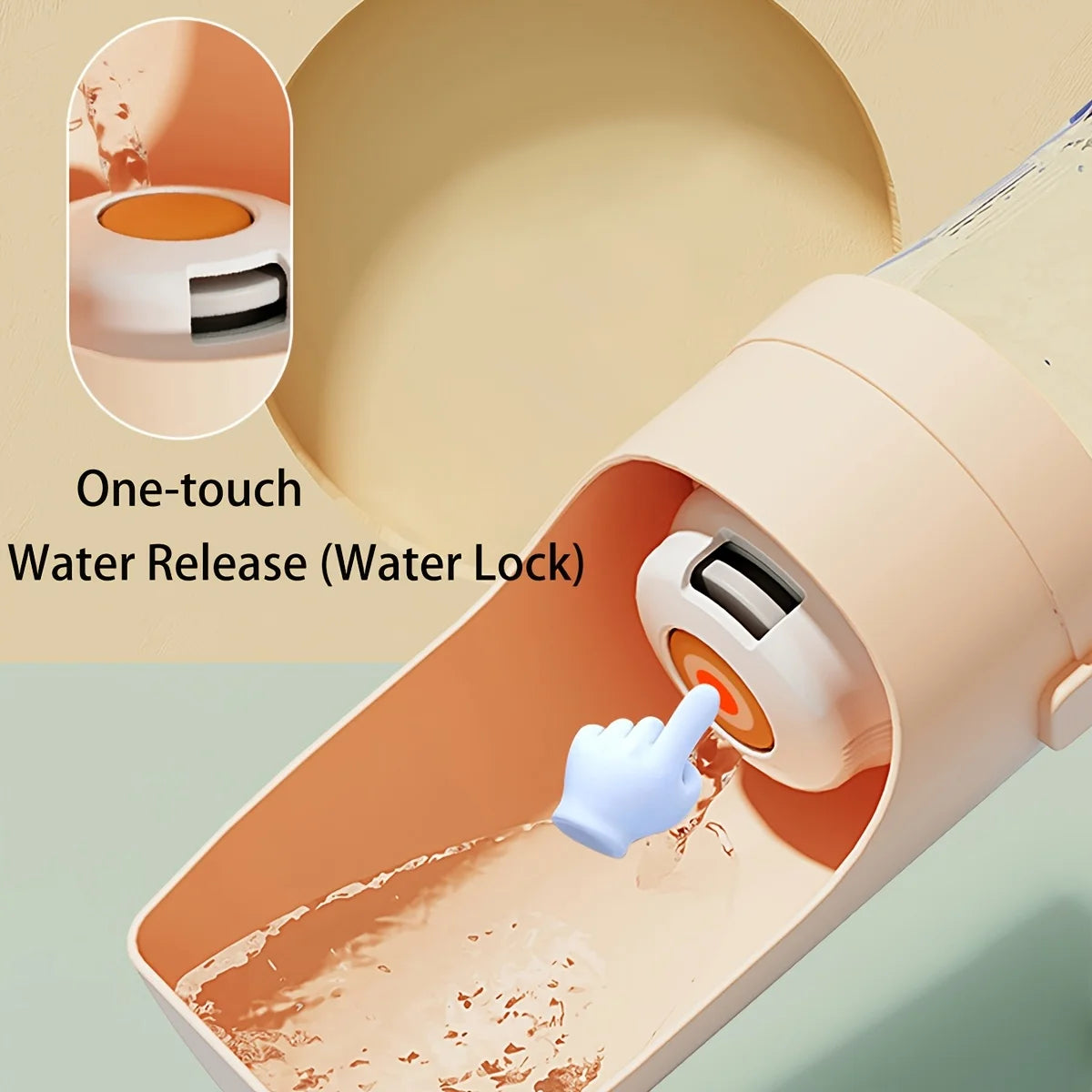 Pack-Paws Ergonomic Hiking Pet Water Bottle