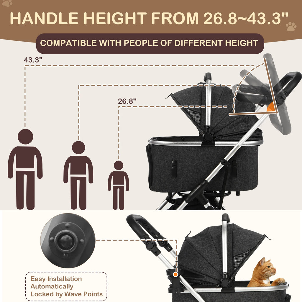 Pack-Paws Four-Wheel Heavy Duty Dog Wagon