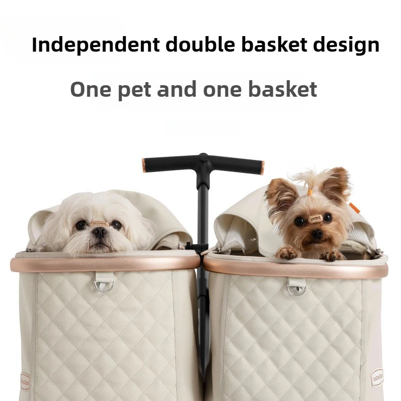 Pack-Paws Luxury Dual-Cabin Cat Stroller