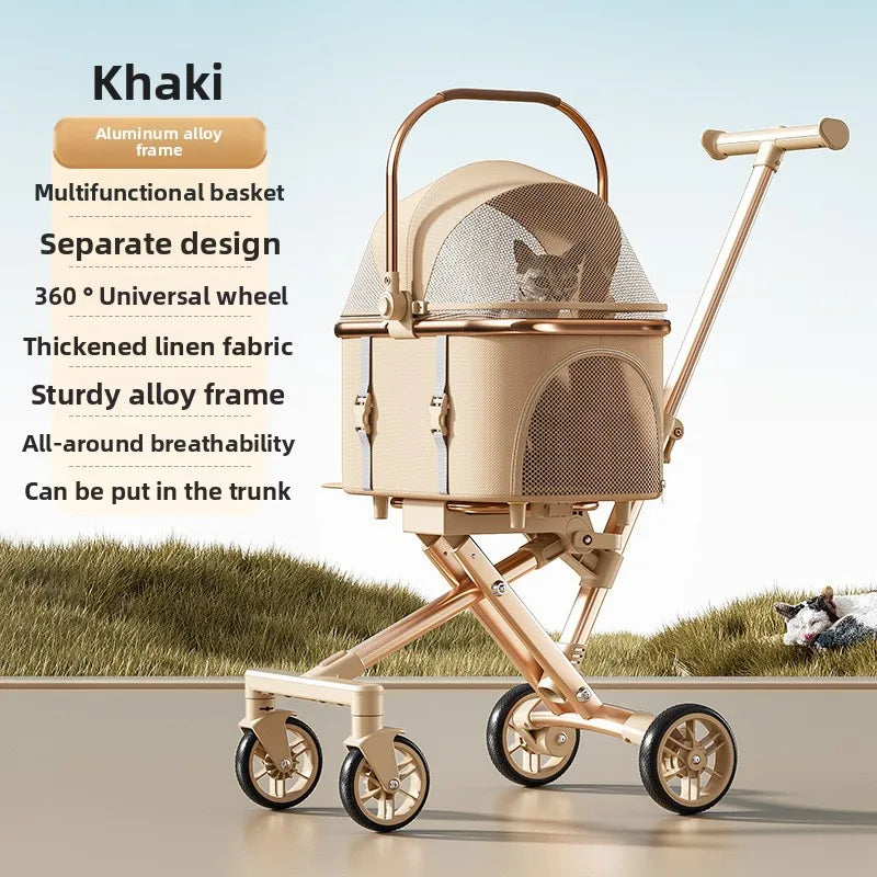 Pack-Paws 3-in-1 Detachable Luxury Pet Stroller