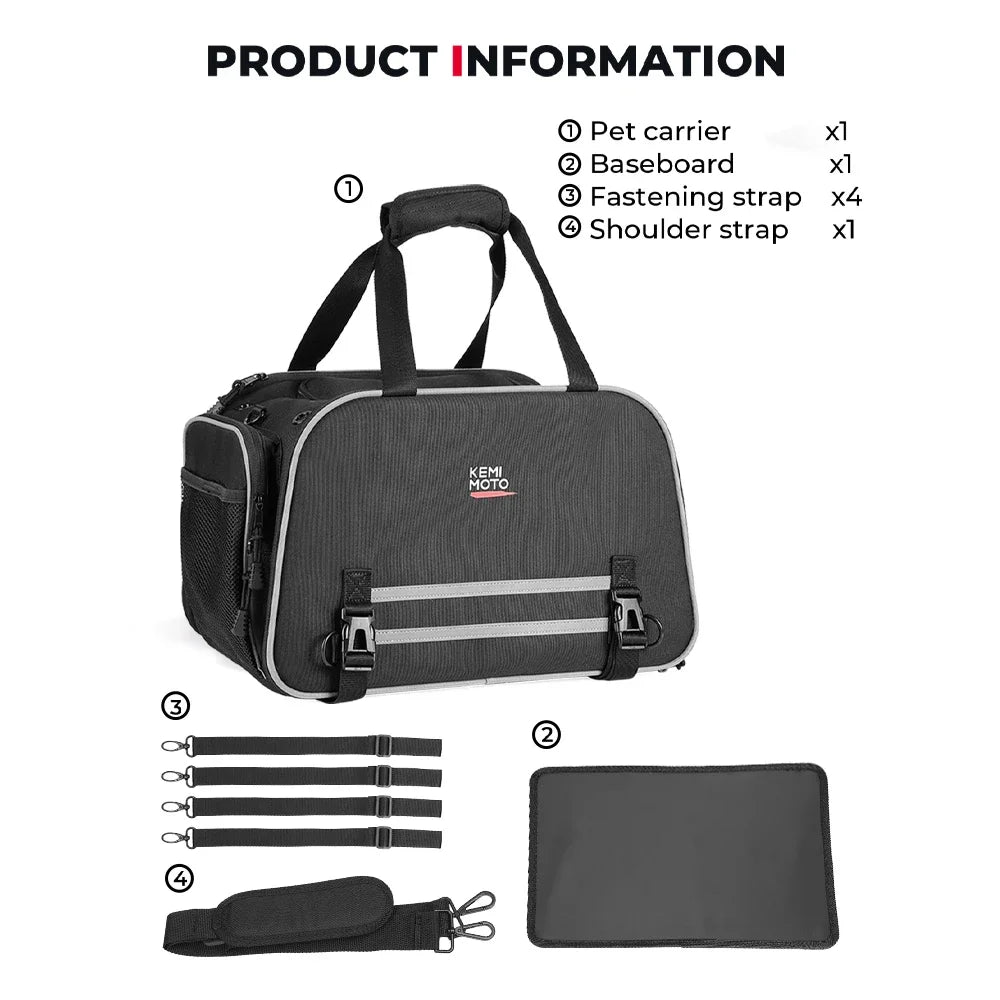 Pack-Paws Motorcycle & Car Pet Travel Bag