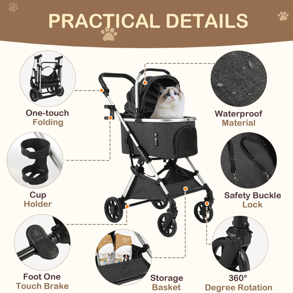 Pack-Paws Four-Wheel Heavy Duty Dog Wagon