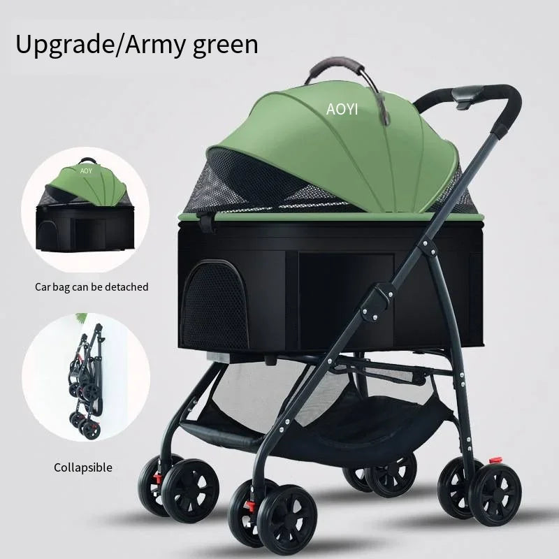 Pack-Paws 3-in-1 Compact Dog Car Stroller