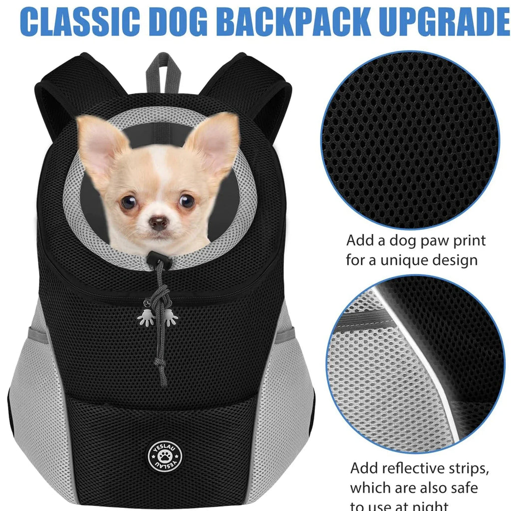 Pack-Paws Hands-Free Dog Front Carrier Backpack
