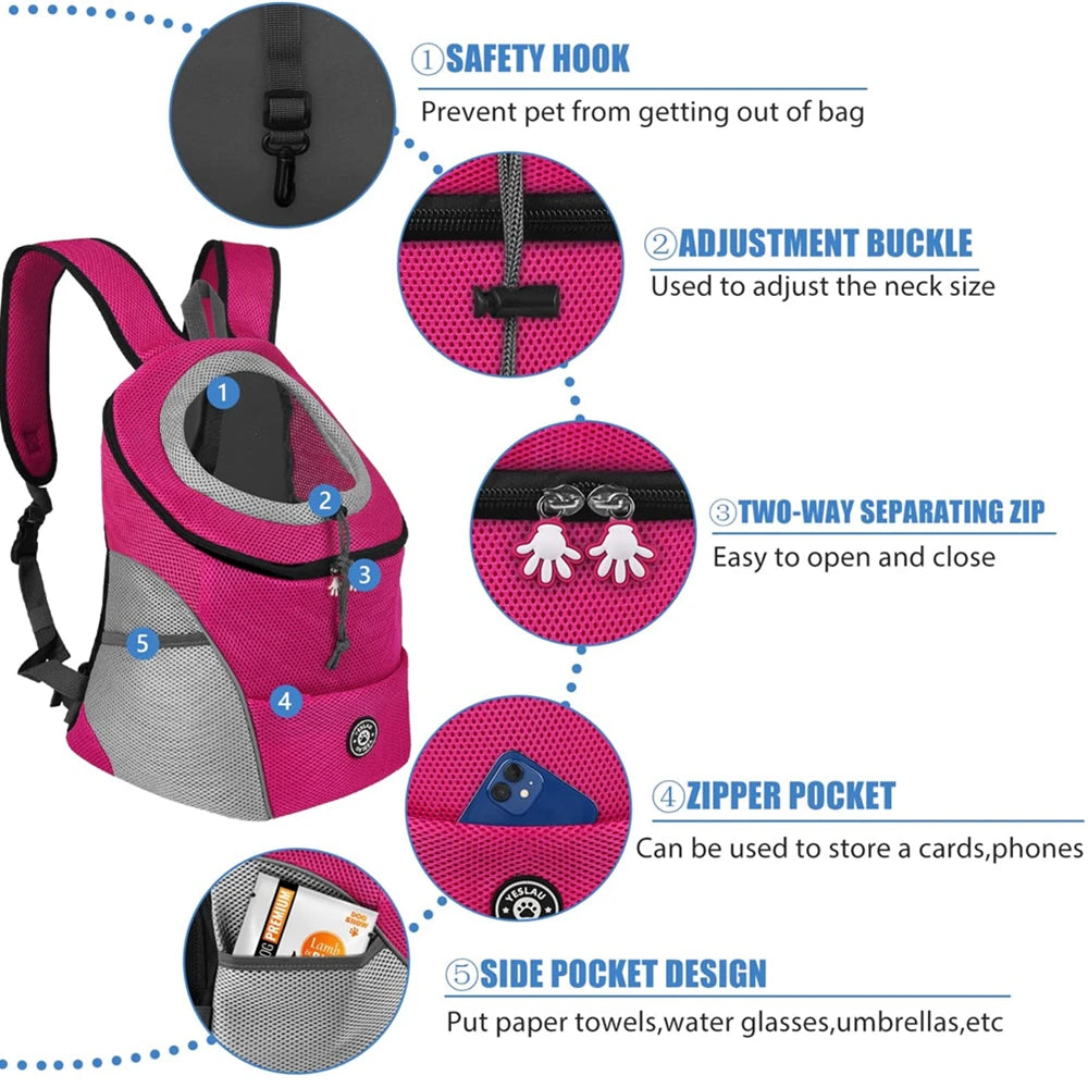 Pack-Paws Reflective Strip Outdoor Pet Backpack