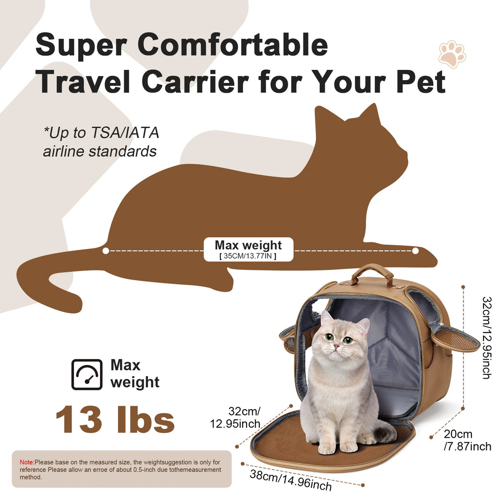 Pack-Paws Airline Approved Breathable Pet Carrier