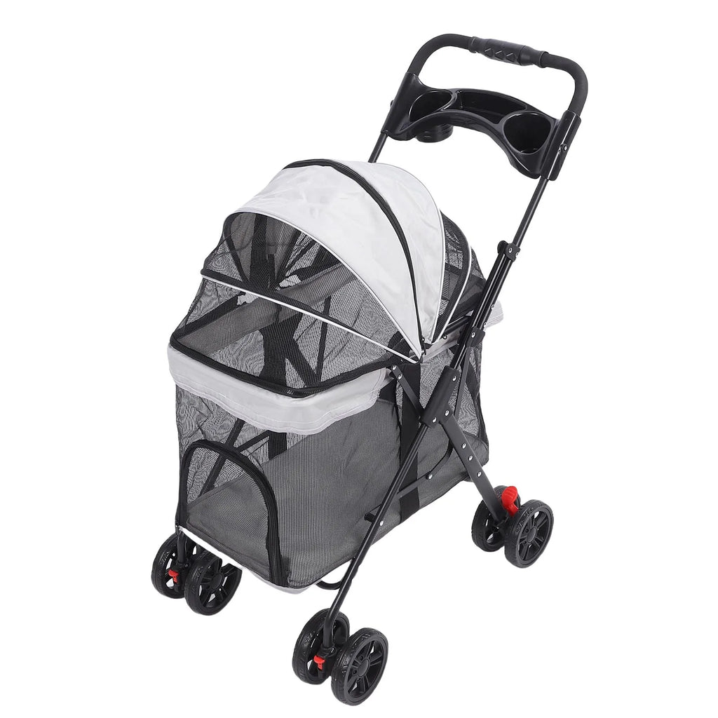Pack-Paws Four-Wheel One-Click Folding Dog Wagon