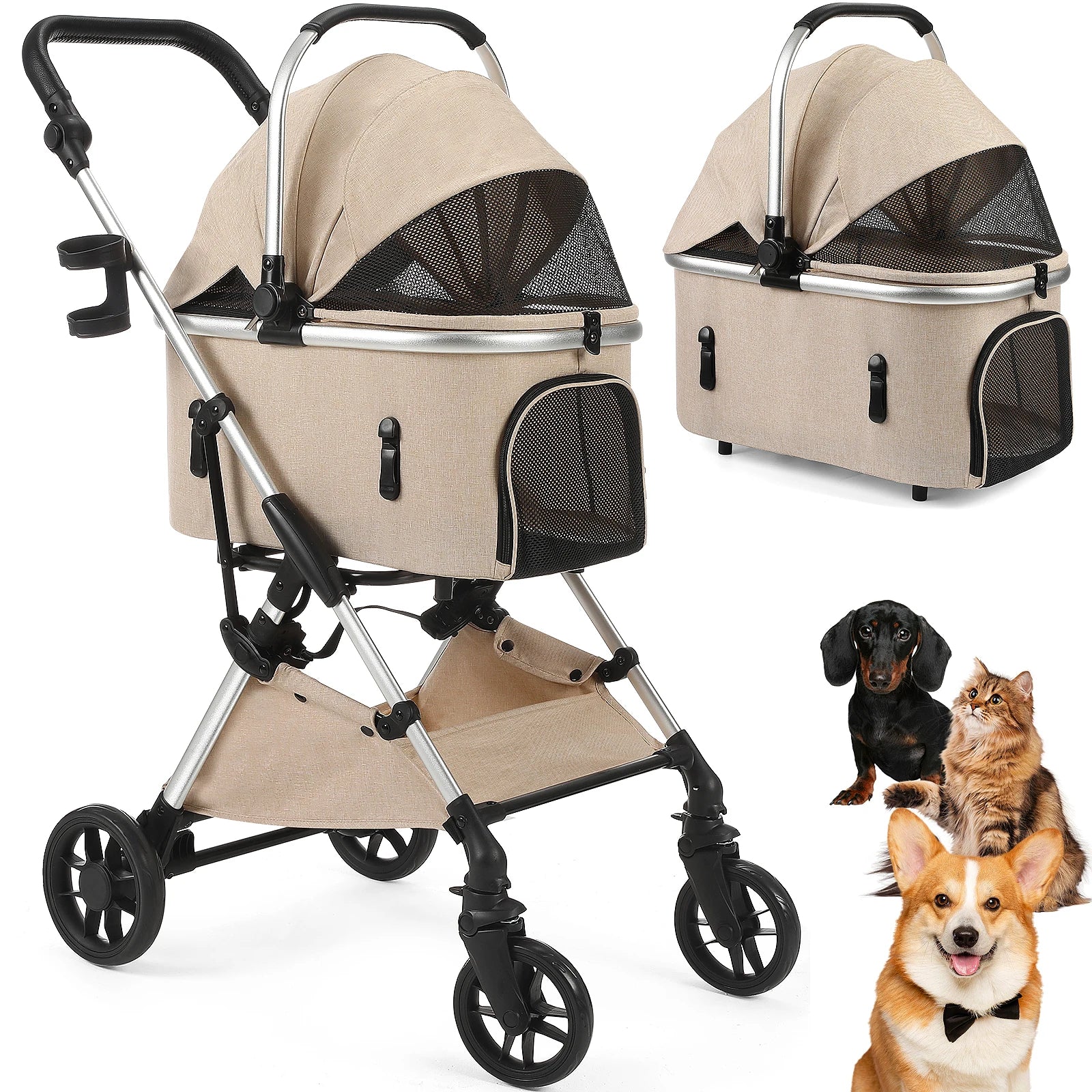 Pack-Paws Four-Wheel Heavy Duty Dog Wagon