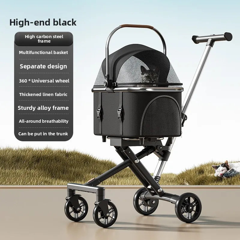Pack-Paws 3-in-1 Detachable Luxury Pet Stroller