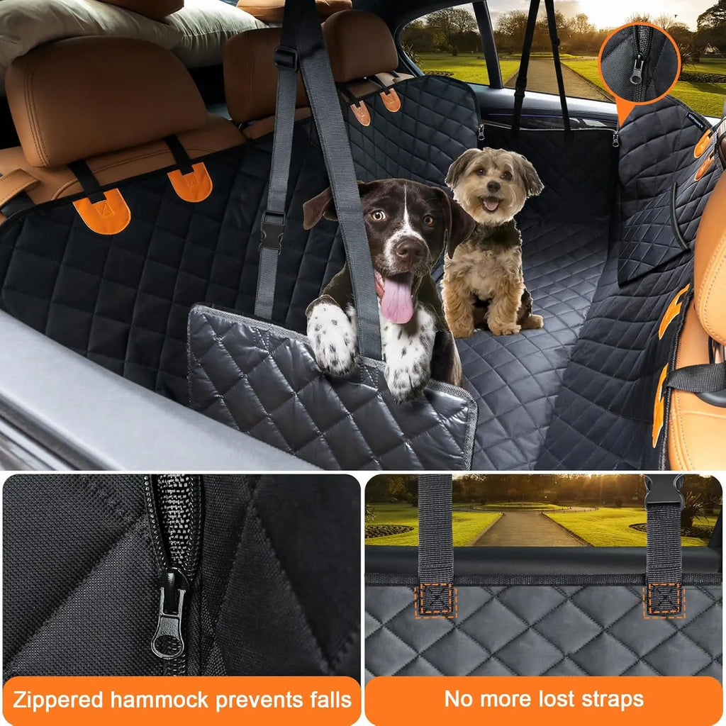 Pack-Paws Scratchproof Pet Seat Cover with Seatbelt