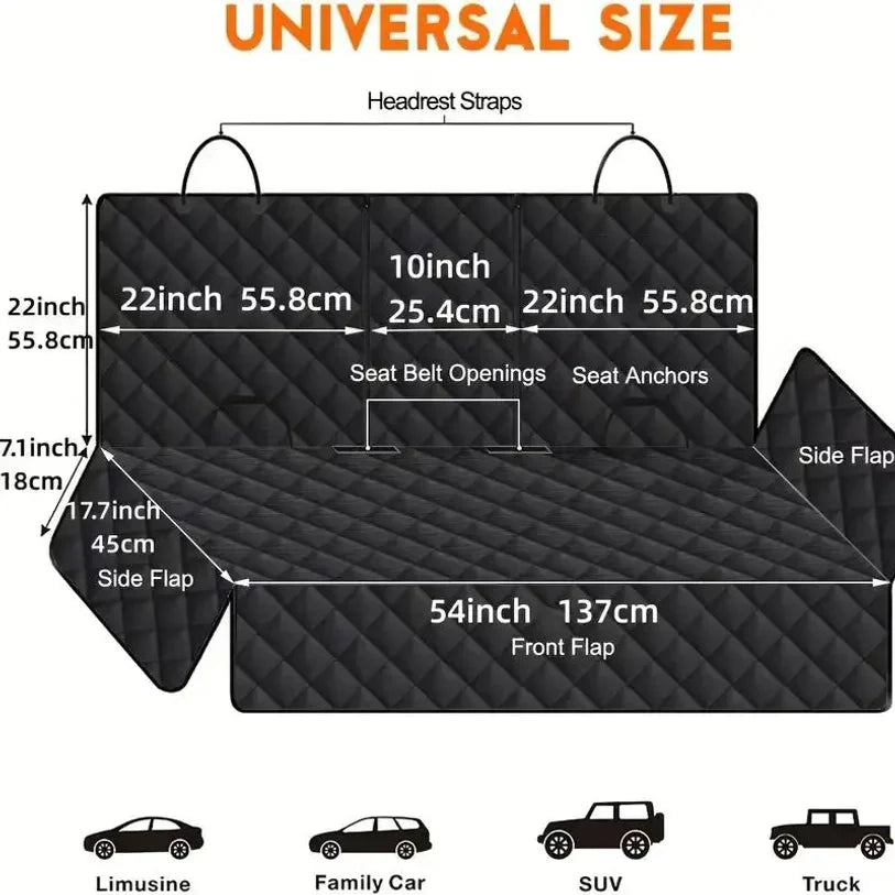 Pack-Paws Non-Slip Bench Style Pet Car Cover